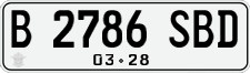 License plate of Indonesia, Regular plates