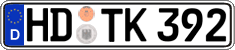 German license plate, Regular plates