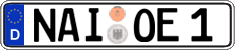 German license plate, Regular plates