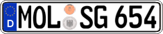 German license plate, Regular plates