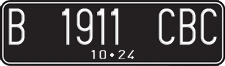 License plate of Indonesia, Regular plates