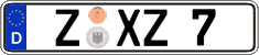 German license plate, Regular plates