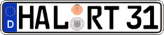 German license plate, Regular plates