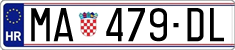 License plate of Croatia, Regular plates