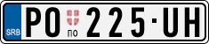 License plate of Serbia, Cars