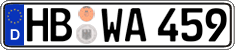 German license plate, Regular plates
