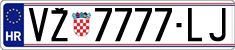 License plate of Croatia, Regular plates