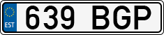 License plate of Estonia, Regular car plates