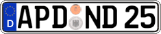 German license plate, Regular plates