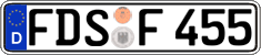German license plate, Regular plates