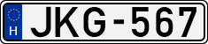 license plates of Hungary, Cars (1990)