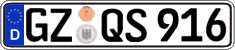 German license plate, Regular plates