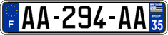 French license plate, SIV (ordinary)