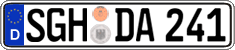 German license plate, Regular plates