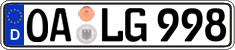 German license plate, Regular plates