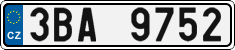 License plate of the Czech Republic, Cars (2001)
