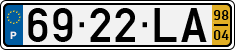 License plate of Portugal, Regular plates