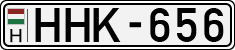 license plates of Hungary, Cars (1990)