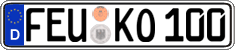 German license plate, Regular plates