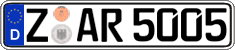 German license plate, Regular plates