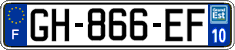 French license plate, SIV (ordinary)