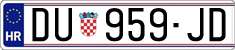 License plate of Croatia, Regular plates