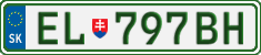License plate of Slovakia, Electric vehicles