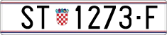 License plate of Croatia, Regular plates