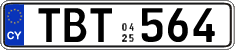 License plate of Cyprus, Regular plates