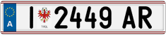 License plate of Austria, Regular plates