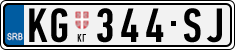 License plate of Serbia, Cars