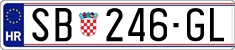 License plate of Croatia, Regular plates
