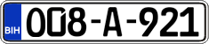 License plate of Bosnia and Herzegovina, Regular plates