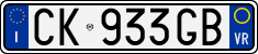 License plate of Italy, Cars (1994 year series)