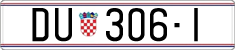 License plate of Croatia, Regular plates