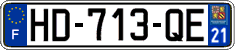 French license plate, SIV (ordinary)