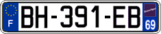 French license plate, SIV (ordinary)