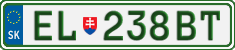 License plate of Slovakia, Electric vehicles