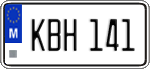 License plate of Malta, Regular plates (ABC 123)