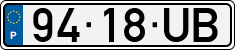 License plate of Portugal, Regular plates
