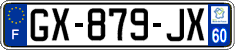 French license plate, SIV (ordinary)