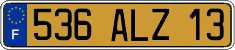 French license plate, FNI