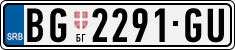 License plate of Serbia, Cars