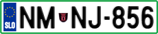 License plate of Slovenia, Cars