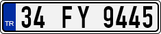 License plate of Turkey, Regular plates