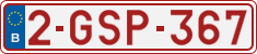 License plate of Belgium, Regular plates (2010)