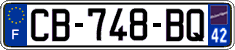 French license plate, SIV (ordinary)