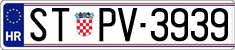 License plate of Croatia, Oldtimers