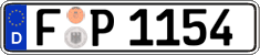 German license plate, Regular plates