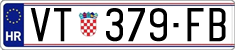 License plate of Croatia, Regular plates